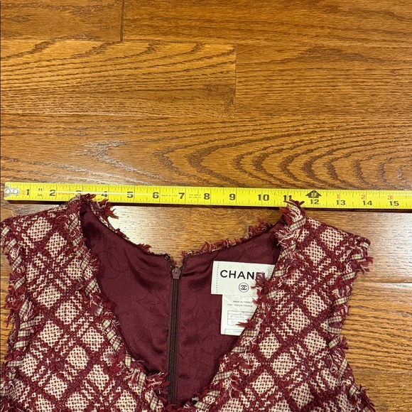 Chanel Burgundy Tweed Dress - Picture 15 of 17